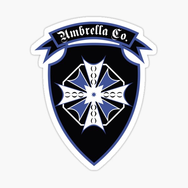 Blue Umbrella Corporation Logo Distressed version Sticker for Sale by  Pieter Bruwer