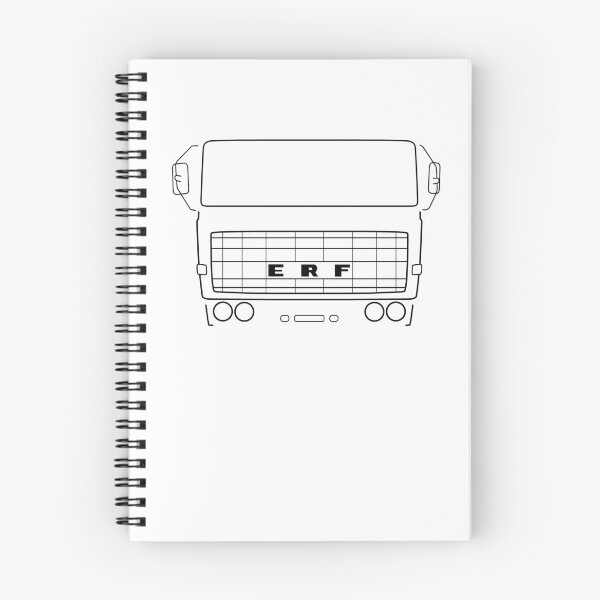 Item preview, Vintage 1970s ERF B Series lorry black outline graphic designed and sold by soitwouldseem.