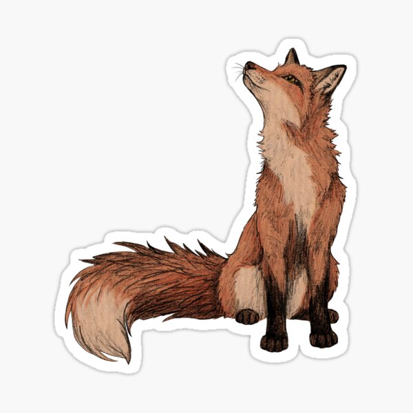 Red Fox Sticker - Sticker Mania