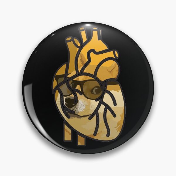 Item preview, My heart is beating for Dogecoin, Dogecoin To The Moon designed and sold by SoloTravelerSt.