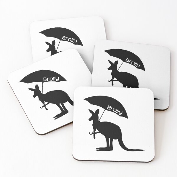 Item preview, Kangaroo with umbrella aussie slang brolly designed and sold by ZnDigitalPrints.
