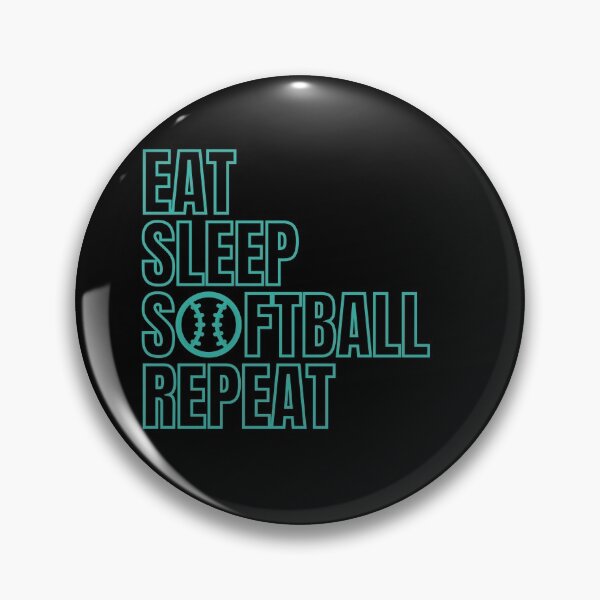 Item preview, Eat Sleep Softball Repeat designed and sold by Rhu Creations.
