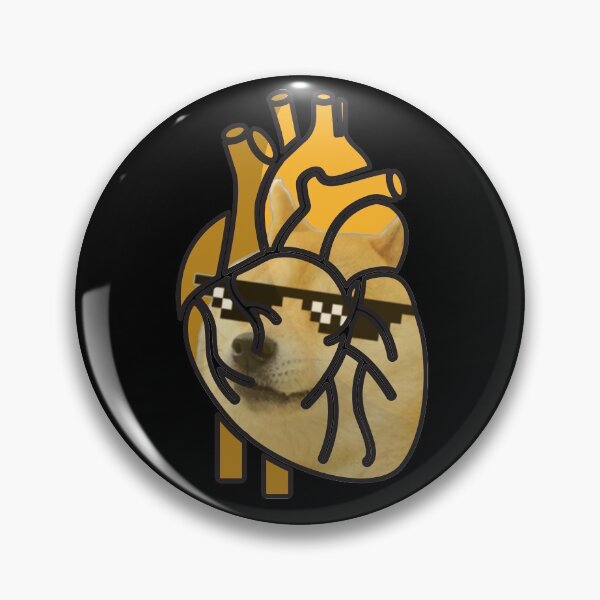 Item preview, My heart is beating for Dogecoin, Dogecoin To The Moon designed and sold by SoloTravelerSt.