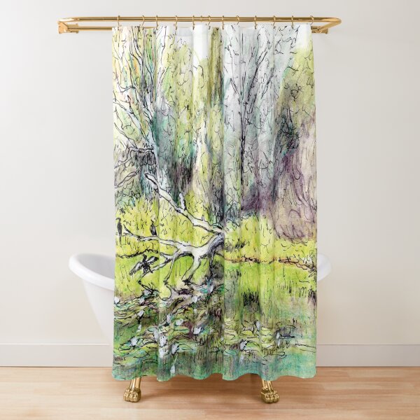 Australian Scene - Cumberland Dam, near Georgetown, Qld, Aus Shower Curtain