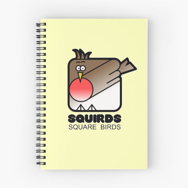 Item preview, Retro Minimalist Square Bird Red Robin Squirds Yellow designed and sold by Quooki.