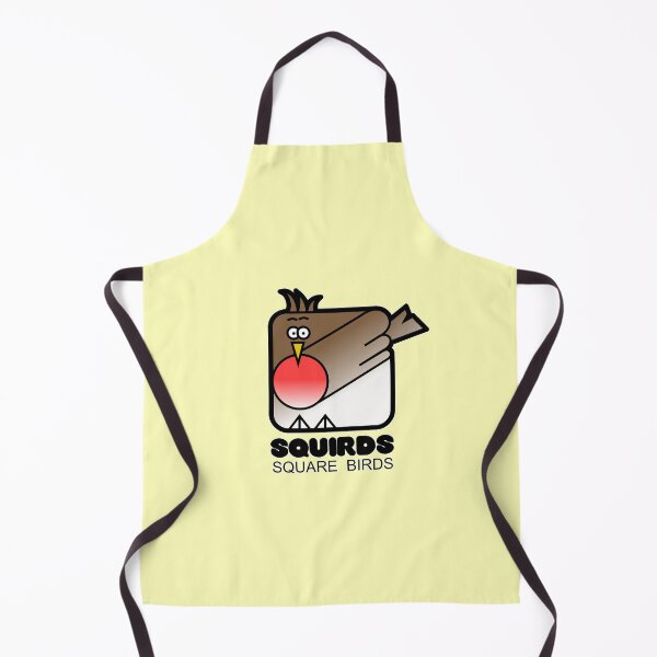 Item preview, Retro Minimalist Square Bird Red Robin Squirds Yellow designed and sold by Quooki.