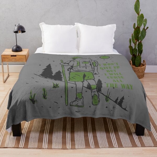 Item preview, I won't give up but i will curse all the way Camping Hiking Climbing Mountain designed and sold by JuiceDesign.