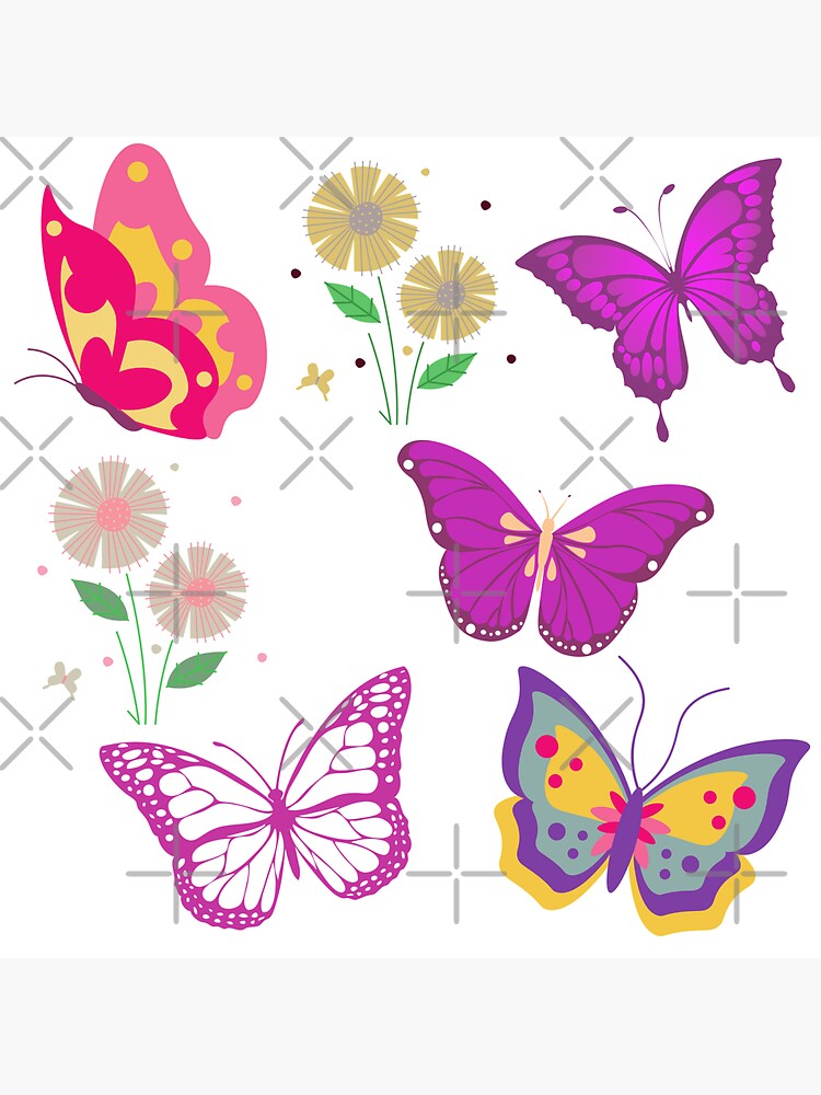 "Purple butterfly emoji cute kawaii epilepsy awareness" Sticker for