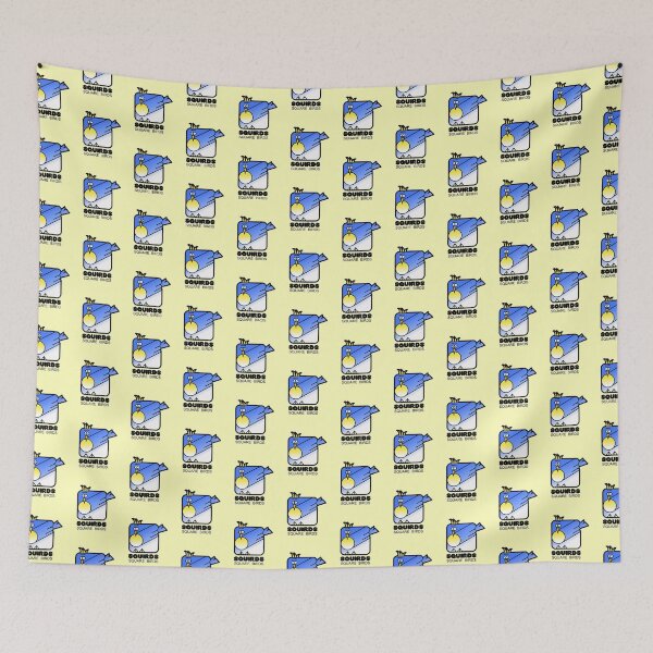 Item preview, Fun Graphic Square Bird Blue Jay Squirds Yellow designed and sold by Quooki.