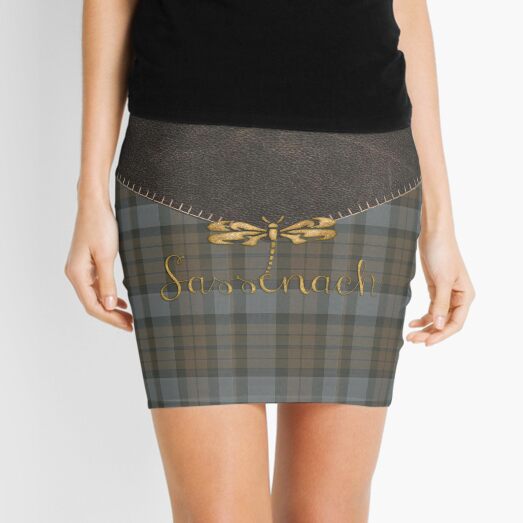 Leather and tartan - Sassenach Mini Skirt