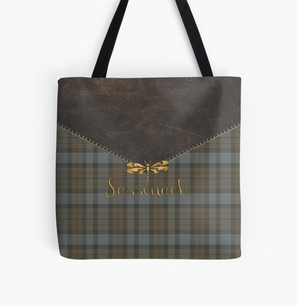 Leather and tartan - Sassenach All Over Print Tote Bag