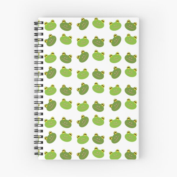 Item preview, Green cartoon frog heads designed and sold by Tanya Mihe.