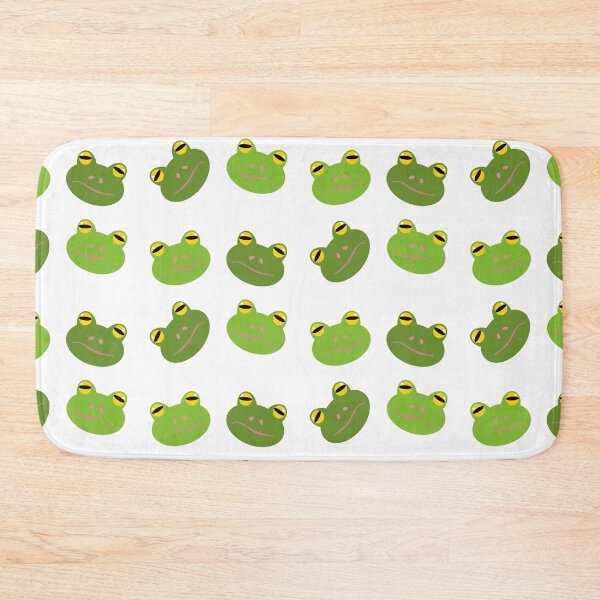 Item preview, Green cartoon frog heads designed and sold by Tanya Mihe.
