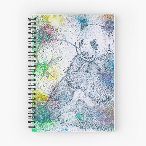 Item preview, PANDA eating - watercolor and pencil portrait .1 designed and sold by lautir.