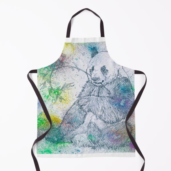 Item preview, PANDA eating - watercolor and pencil portrait .1 designed and sold by lautir.