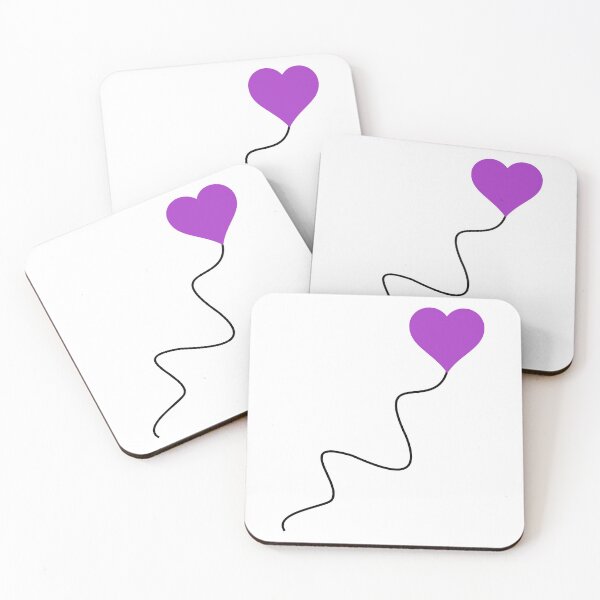Item preview, Valentines day hearts Aysmmetric Cute Purple Heart Balloon on a string designed and sold by Deegital18.