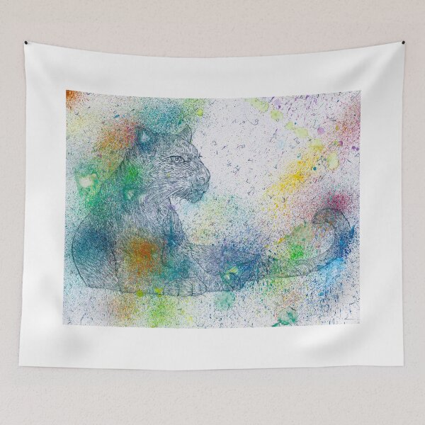 Item preview, PANTHER watercolor and pencil portrait .1 designed and sold by lautir.