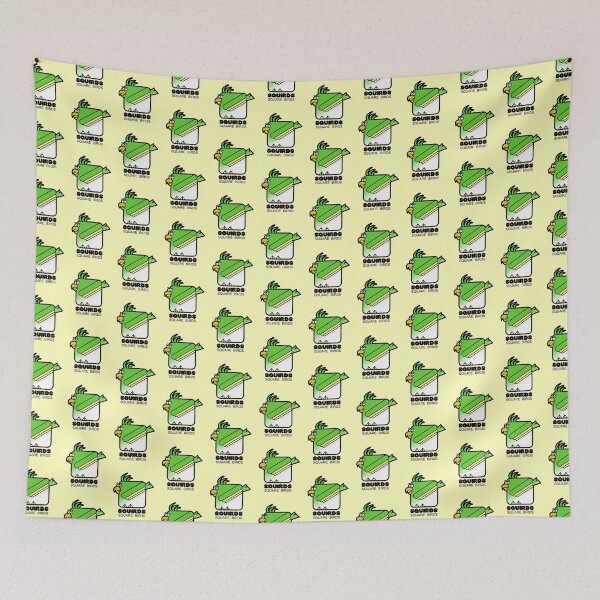 Item preview, Fun Graphic Retro Square Bird Parakeet Squirds Yellow designed and sold by Quooki.