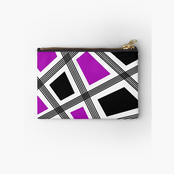 Item preview, Abstract geometric pattern - purple, black and white. designed and sold by K.S ART.