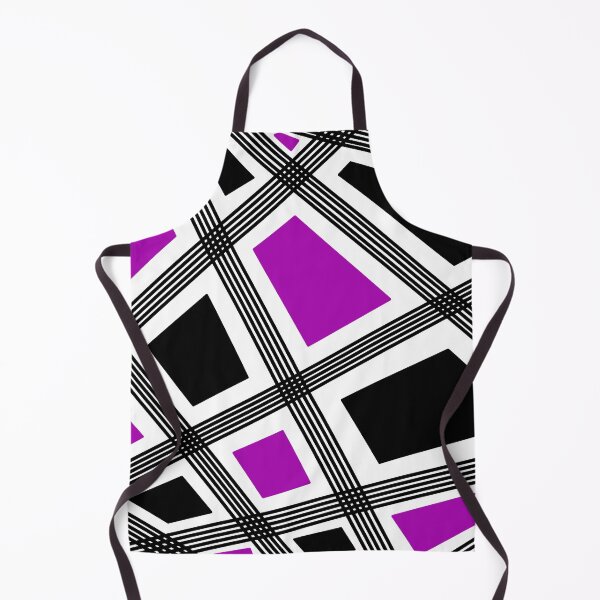 Item preview, Abstract geometric pattern - purple, black and white. designed and sold by K.S ART.