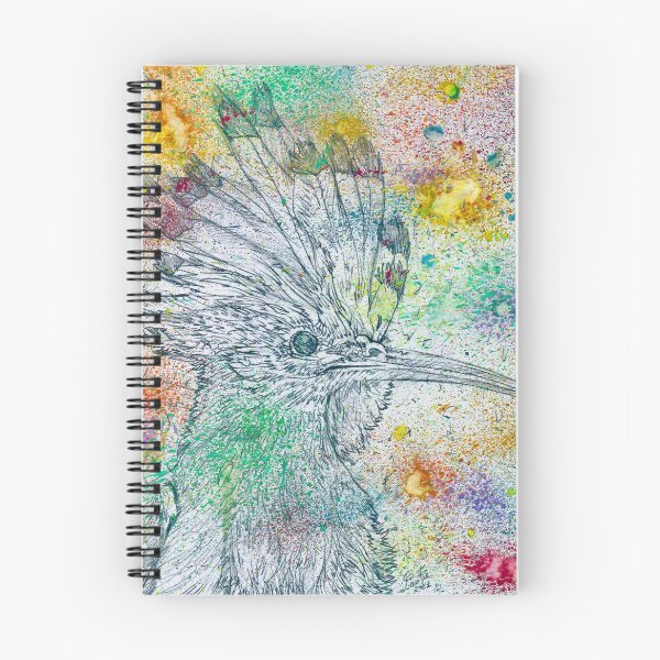 Item preview, HOOPOE watercolor and pencil portrait designed and sold by lautir.
