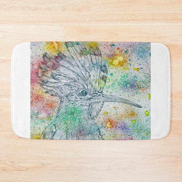 Item preview, HOOPOE watercolor and pencil portrait designed and sold by lautir.