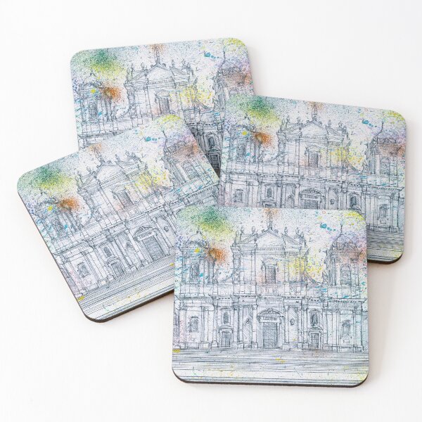Item preview, NOTO Cathedral - SICILY - ITALY - watercolor and pencil portrait designed and sold by lautir.