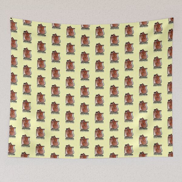 Item preview, Fun Graphic Retro Square Squirrel Squarerel Yellow designed and sold by Quooki.