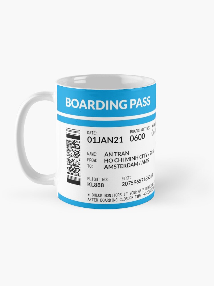 Alternate view of Boarding Pass 4000x1660 KL42 Mug