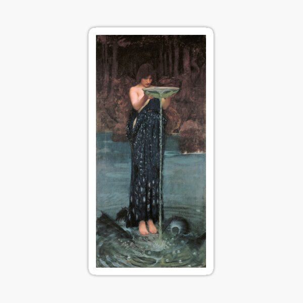 Circe Invidiosa by John William Waterhouse Sticker