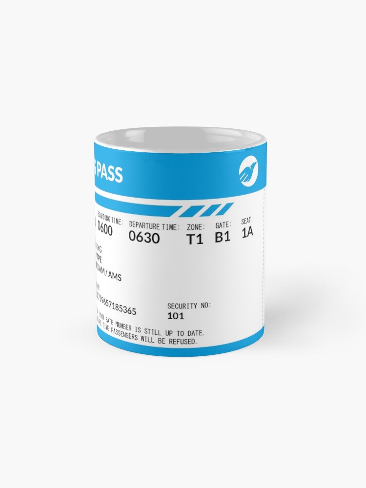 Alternate view of Boarding Pass 4000x1660 KL45 Coffee Mug