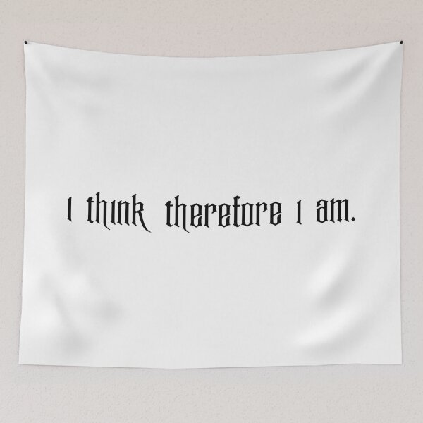 Item preview, i think therefore i am by billie eilish (black text) designed and sold by fazeelat.