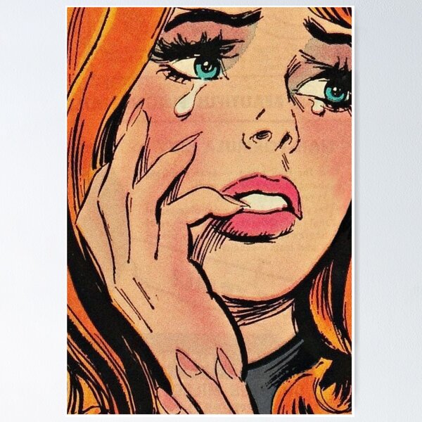 Item preview, Pop Art redhead crying fantasy  designed and sold by prettyfemme.