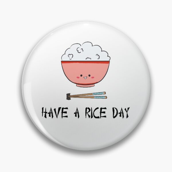 Item preview, Kawaii Rice Bowl Asian Pun Have a Rice Day Funny Cute Silly designed and sold by kristinedesigns.