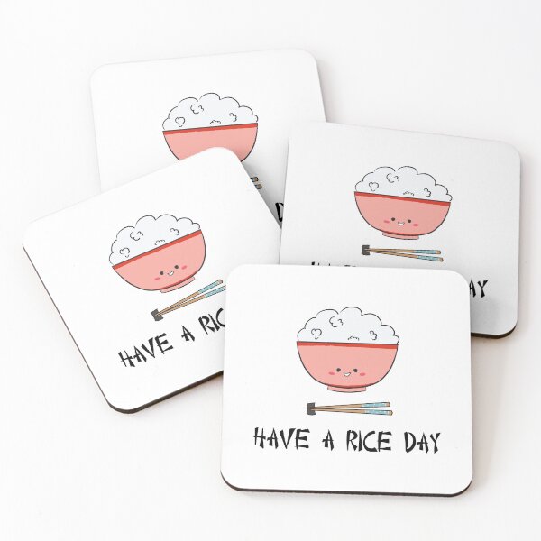 Item preview, Kawaii Rice Bowl Asian Pun Have a Rice Day Funny Cute Silly designed and sold by kristinedesigns.