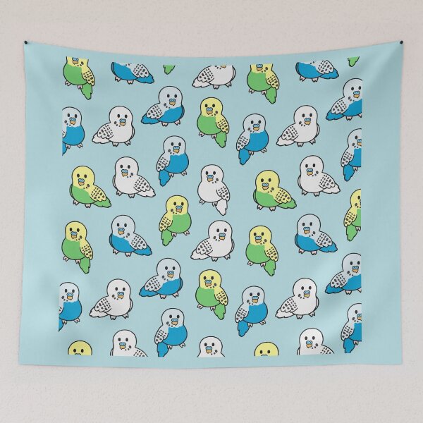 Item preview, Budgie Pattern designed and sold by BiscuitSnack.