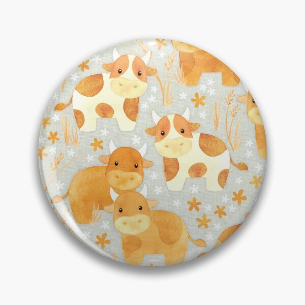 Item preview, Calm and Cowhesive Cowmunity - on pale sage green designed and sold by Perrin Le Feuvre.