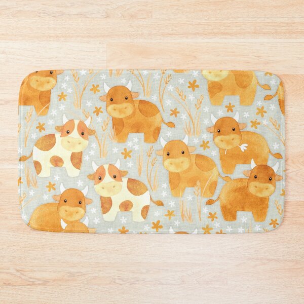 Item preview, Calm and Cowhesive Cowmunity - on pale sage green designed and sold by Perrin Le Feuvre.