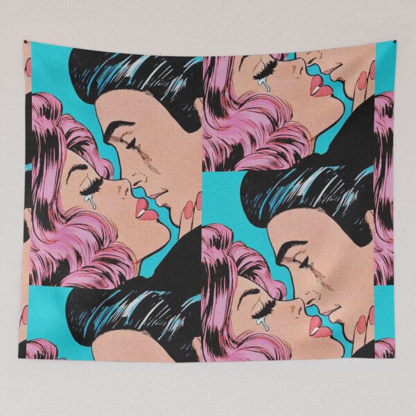 Item preview, Lovers fantasy pop art  designed and sold by prettyfemme.