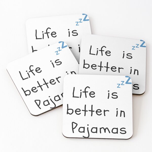 Item preview, Life is Better in Pajamas  designed and sold by artesiaKT.