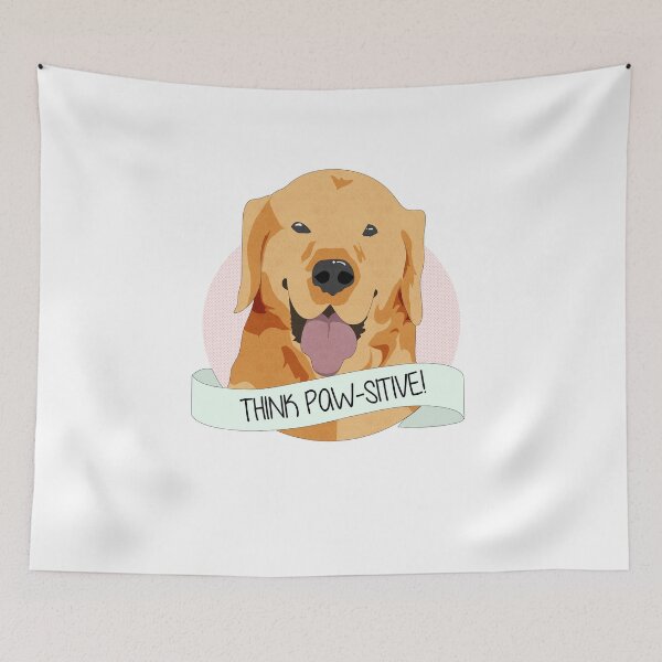 Item preview, Happy Retriever - Think Pawsitive designed and sold by Lady Grim.