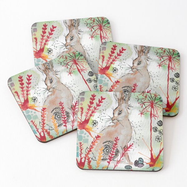 Item preview, Easter Bunny abstract painting designed and sold by Misfit-Prints.