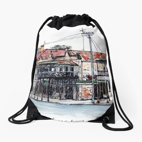 Australian Scene - Historic buildings, Braidwood, NSW, Aus. Drawstring Bag