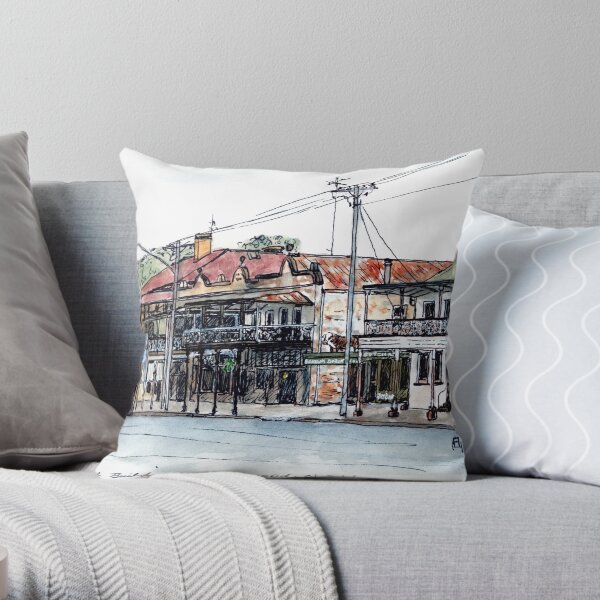Australian Scene - Historic buildings, Braidwood, NSW, Aus. Throw Pillow