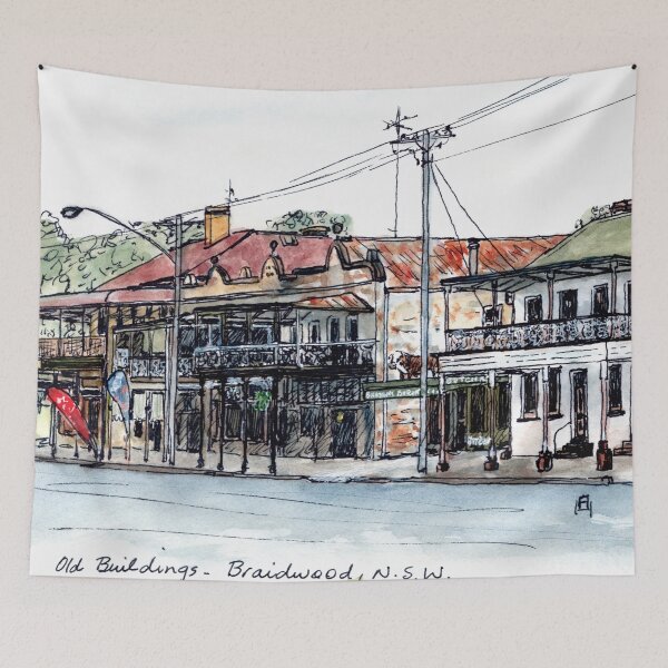 Item preview, Australian Scene - Historic buildings, Braidwood, NSW, Aus. designed and sold by Anne Huth.