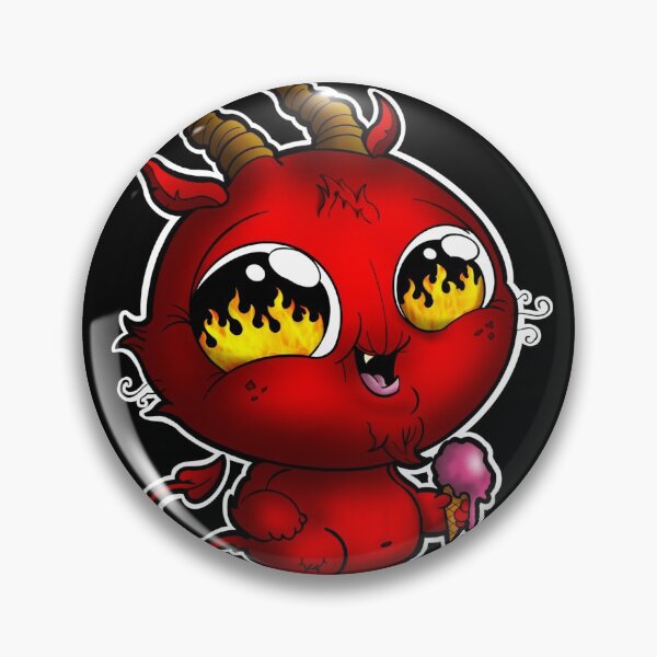 Item preview, Cute devil eating meliting ice cream - Fiery eyes designed and sold by HoreaCatalin.