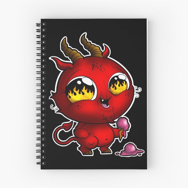 Item preview, Cute devil eating meliting ice cream - Fiery eyes designed and sold by HoreaCatalin.