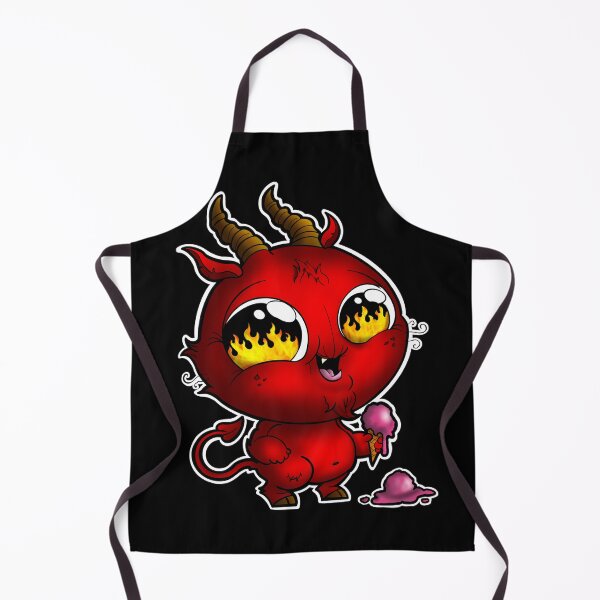 Item preview, Cute devil eating meliting ice cream - Fiery eyes designed and sold by HoreaCatalin.