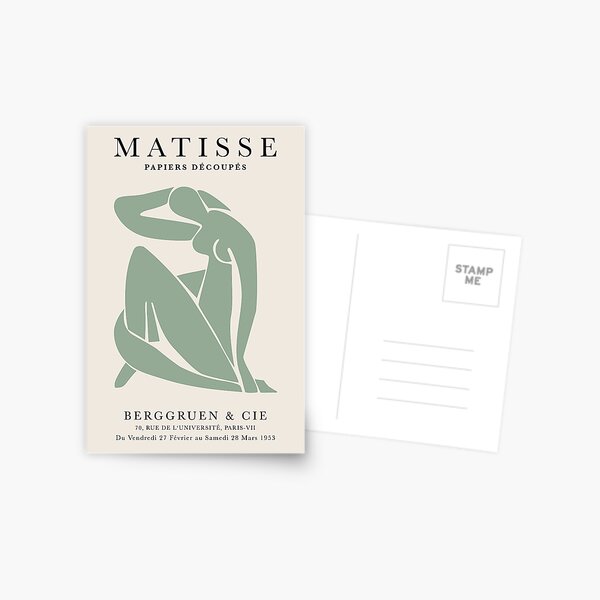 Item preview, Henri Matisse Nude. Paper Decoupes Art Green, Matisse Cutout's designed and sold by re-make-.