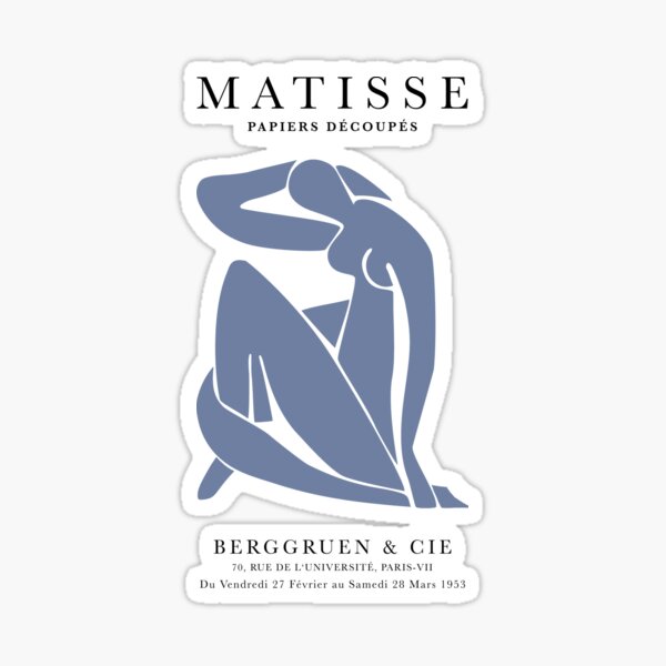 Item preview, Henri Matisse Nude. Paper Decoupes Art Blue, Matisse Cutout's designed and sold by re-make-.